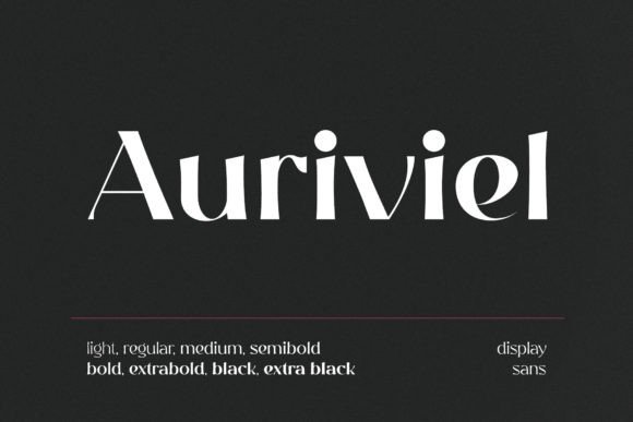 Auriviel: Elevate Brand Identity with Elegant Display Typography