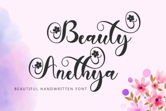 Beauty Anethya: The Elegant Handwritten Font for Crafters and Sellers