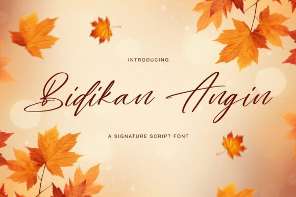 Bidikan Angin: A Script Font for Elegant Web Design