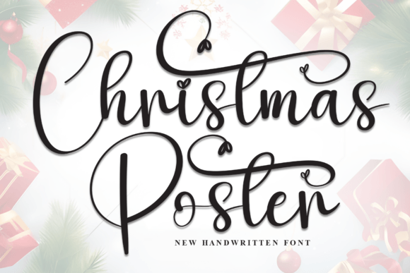 Christmas Poster Typeface: Elevate Seasonal Campaigns with Elegant Script Typography