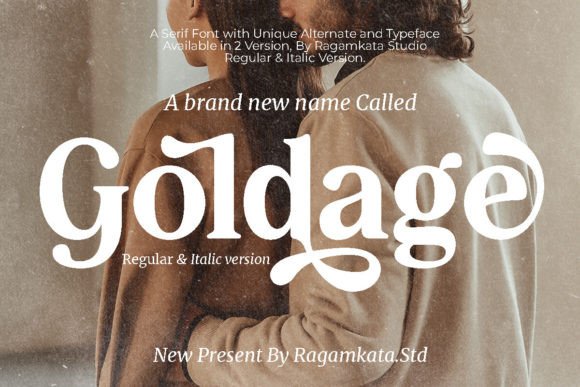 Goldage Typeface: Elevating Campaign Visuals with Graceful Serif Design