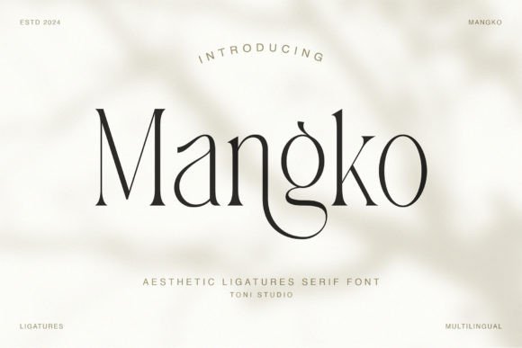 Mangko Typeface: Elevating Handmade Branding with Elegant Serif Design