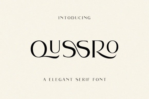 Qussro Serif: The Elegant Typeface for Polished Brand Identity