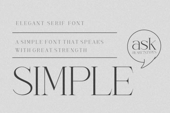 Simple Ask: A Refined Serif Typeface for Modern Web Design